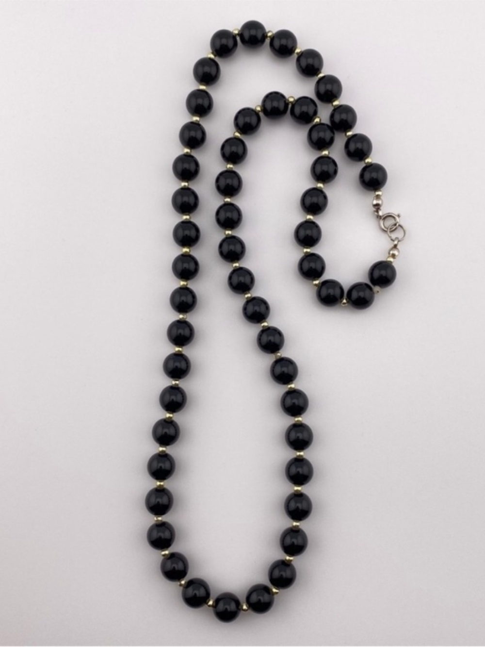 (4) Black Beaded Necklace